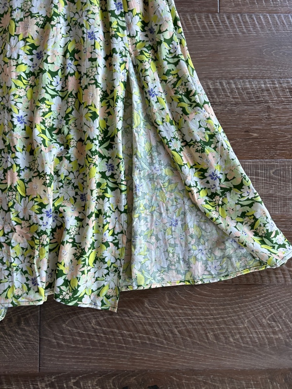 Urban Outfitters Floral Slip Maxi Dress in Green and White - Picture 4 of 8